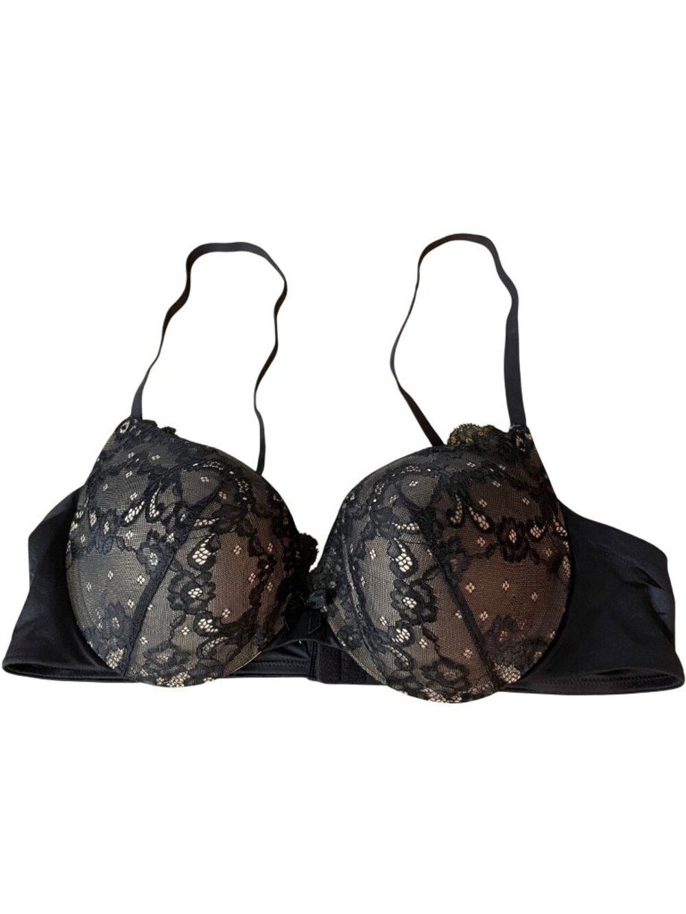 Maidenform Live The Lift Push Up & In Underwire Bra Black Sz 36B DM9900